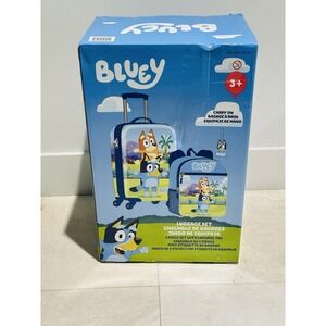 Bluey Kid's Licensed 2 Piece Luggage Bluey Set 1872161 New In Box